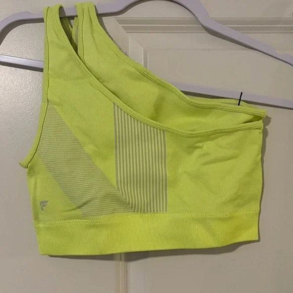 Fabletics  Neon Yellow Leggings and sports bra size small - Picture 3 of 5